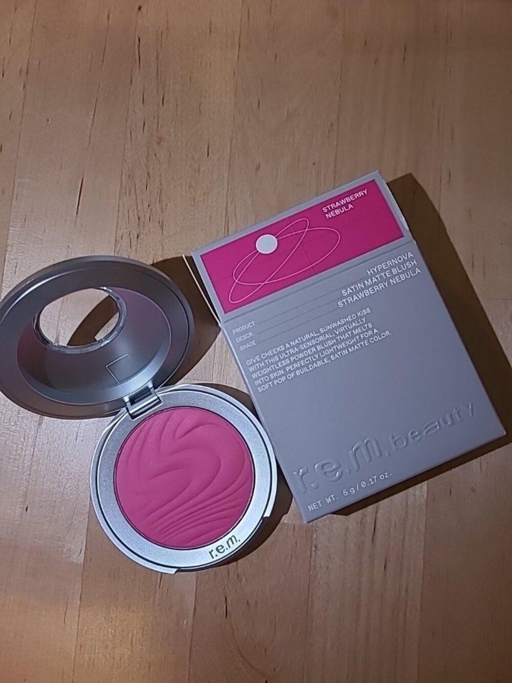 R.E.M. BEAUTY Hypernova Satin Matte Blush Strawberry Nebula Full Size 0.17oz New